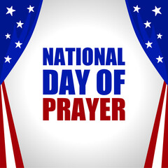 National day of prayer in United States. Suitable for Poster, Banners, background and greeting card. 