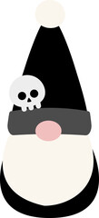 Halloween Gnome Flat Illustration