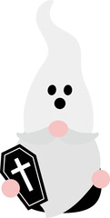 Halloween Gnome Flat Illustration