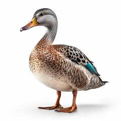 Fototapeta premium Duck isolated on white background (Generative AI)