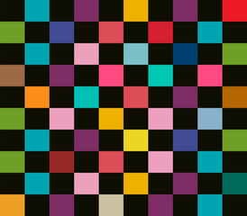 Colorful flat rectangles seamless background - vector