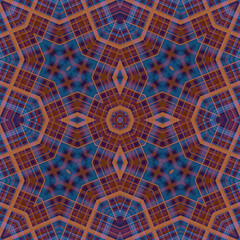 Square seamless patterns. Woven wonderful digital patterns. Modern fashion. Kaleidoscope