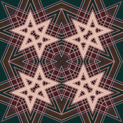 Square seamless patterns. Woven wonderful digital patterns. Modern fashion. Kaleidoscope