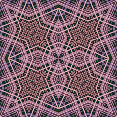 Square seamless patterns. Woven wonderful digital patterns. Modern fashion. Kaleidoscope