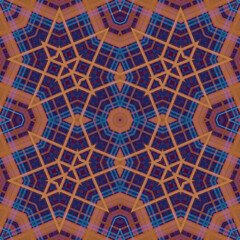 Square seamless patterns. Woven wonderful digital patterns. Modern fashion. Kaleidoscope