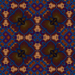 Square seamless patterns. Woven wonderful digital patterns. Modern fashion. Kaleidoscope