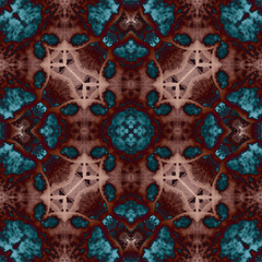 Square seamless patterns. Woven wonderful digital patterns. Modern fashion. Kaleidoscope