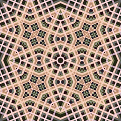 Square seamless patterns. Woven wonderful digital patterns. Modern fashion. Kaleidoscope