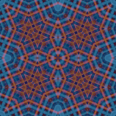 Square seamless patterns. Woven wonderful digital patterns. Modern fashion. Kaleidoscope