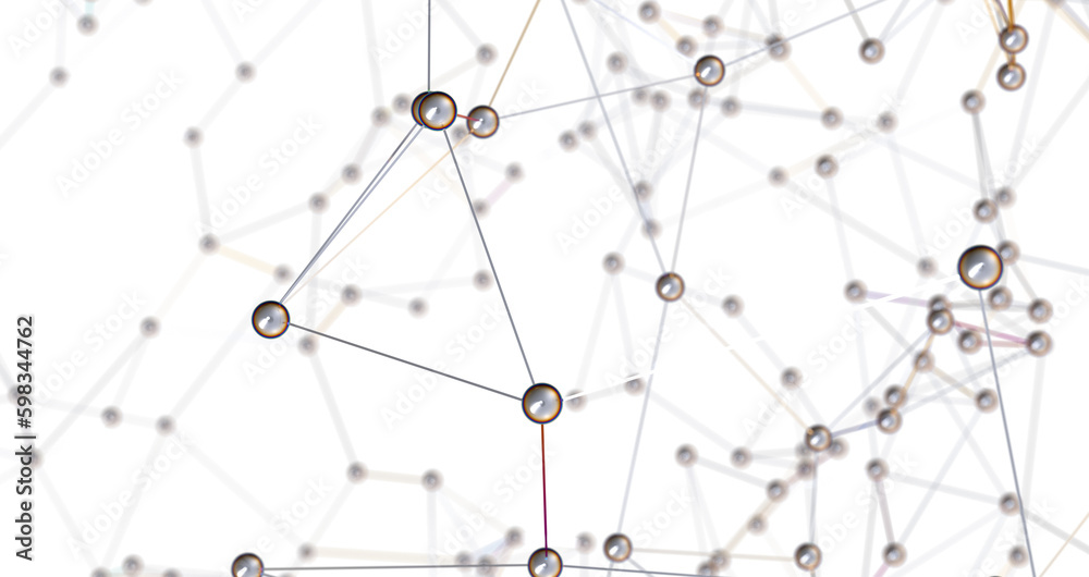 Poster Motion of digital data flow. Communication and technology network concept with moving lines and dots PNG transparent