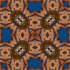 Square seamless patterns. Woven wonderful digital patterns. Modern fashion. Kaleidoscope