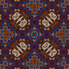 Square seamless patterns. Woven wonderful digital patterns. Modern fashion. Kaleidoscope