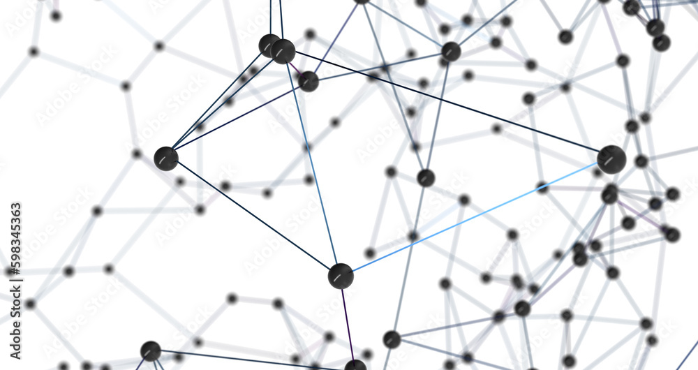 Poster The structure of the network connection of points and lines. Data technology. PNG transparent