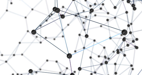 The structure of the network connection of points and lines. Data technology. PNG transparent