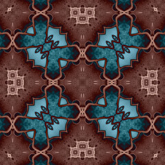 Square seamless patterns. Woven wonderful digital patterns. Modern fashion. Kaleidoscope