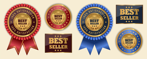 Best seller golden shiny label sign collection set.