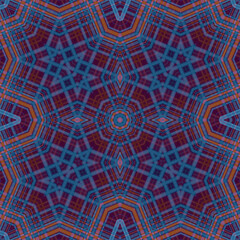 Square seamless patterns. Woven wonderful digital patterns. Modern fashion. Kaleidoscope
