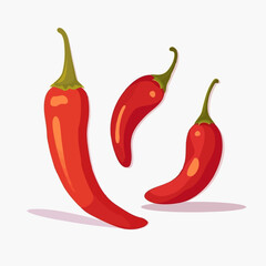 A set of chili pepper illustrations that are perfect for cookbook covers