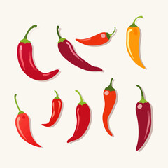 These vector chili peppers will add some spice to your e-commerce designs