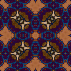 Square seamless patterns. Woven wonderful digital patterns. Modern fashion. Kaleidoscope