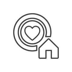 Home Love Icon - Favorite House Icon