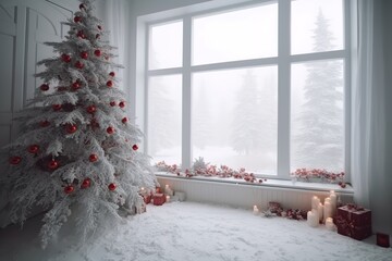 Christmas interior decoration, Generative AI