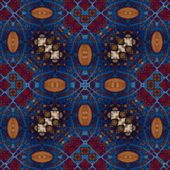 Square seamless patterns. Woven wonderful digital patterns. Modern fashion. Kaleidoscope