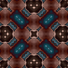 Square seamless patterns. Woven wonderful digital patterns. Modern fashion. Kaleidoscope