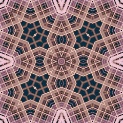 Square seamless patterns. Woven wonderful digital patterns. Modern fashion. Kaleidoscope