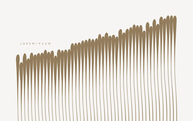 Effect flowing drops liquid. Graph with increase report. Diagram with rise and gain progress. Cover design template. Vector illustration for brochure, poster, presentation, flyer or banner.