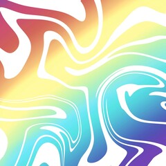 Fototapeta na wymiar liquid rainbow abstract background, colour funky waves on transparent background, diary illustration