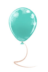 balloon on a string color turquoise