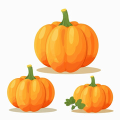 A collection of pumpkin vectors with gradients for a dynamic appearance.