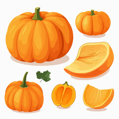Vector image of a pumpkin with a vintage feel for nostalgic artwork.