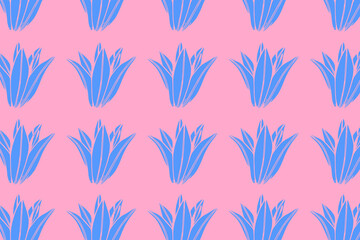 Trendy pattern made of beautiful wood lily flowers, spring and summer background