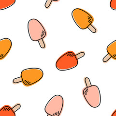 Seamless pattern with colorufl icecream