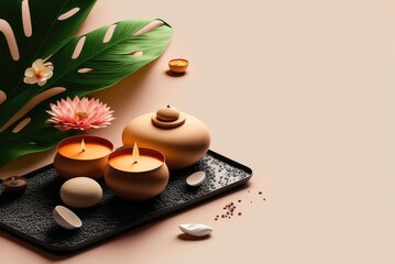 natural spa therapy banner for body and health care generative ai