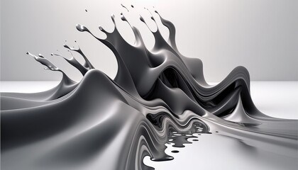 artistic and abstract wavy wallpaper with dynamic curvy movement generative ai