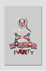 Free vector Halloween party poster template