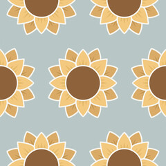 Cute flowers vector background