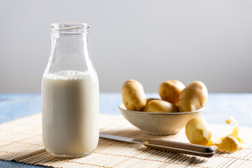 Homemade potato milk.