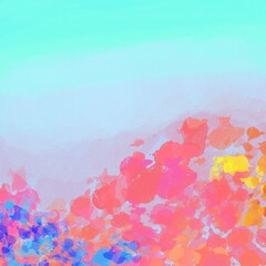 Fototapeta na wymiar Watercolor abstract art background blue pink