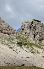 alpine pass between mountains in Northern Italy