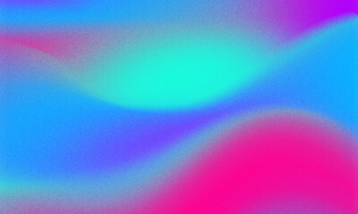 Gradient background with retro grainy film texture. Blurred chroma background. Vintage Noise Effect.