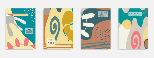 Abstract modern backgrounds set. Creative cover design. Social media banner template. Editable mockup for stories, post, blog, sale and promotion.