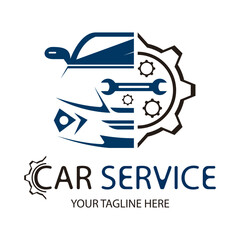 car service logo design template illustration 