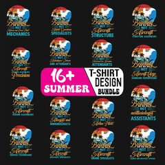 Naklejka premium profession ways Summer t shirt Design bundle