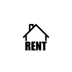 Rent house icon isolated on white background