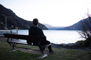 person on the bench