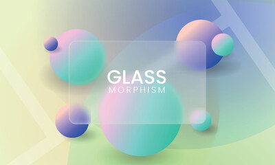 Modern Glass Morphism and Transparent Frame, Transparent card with Blur Effect, Futuristic Glass morphism Style